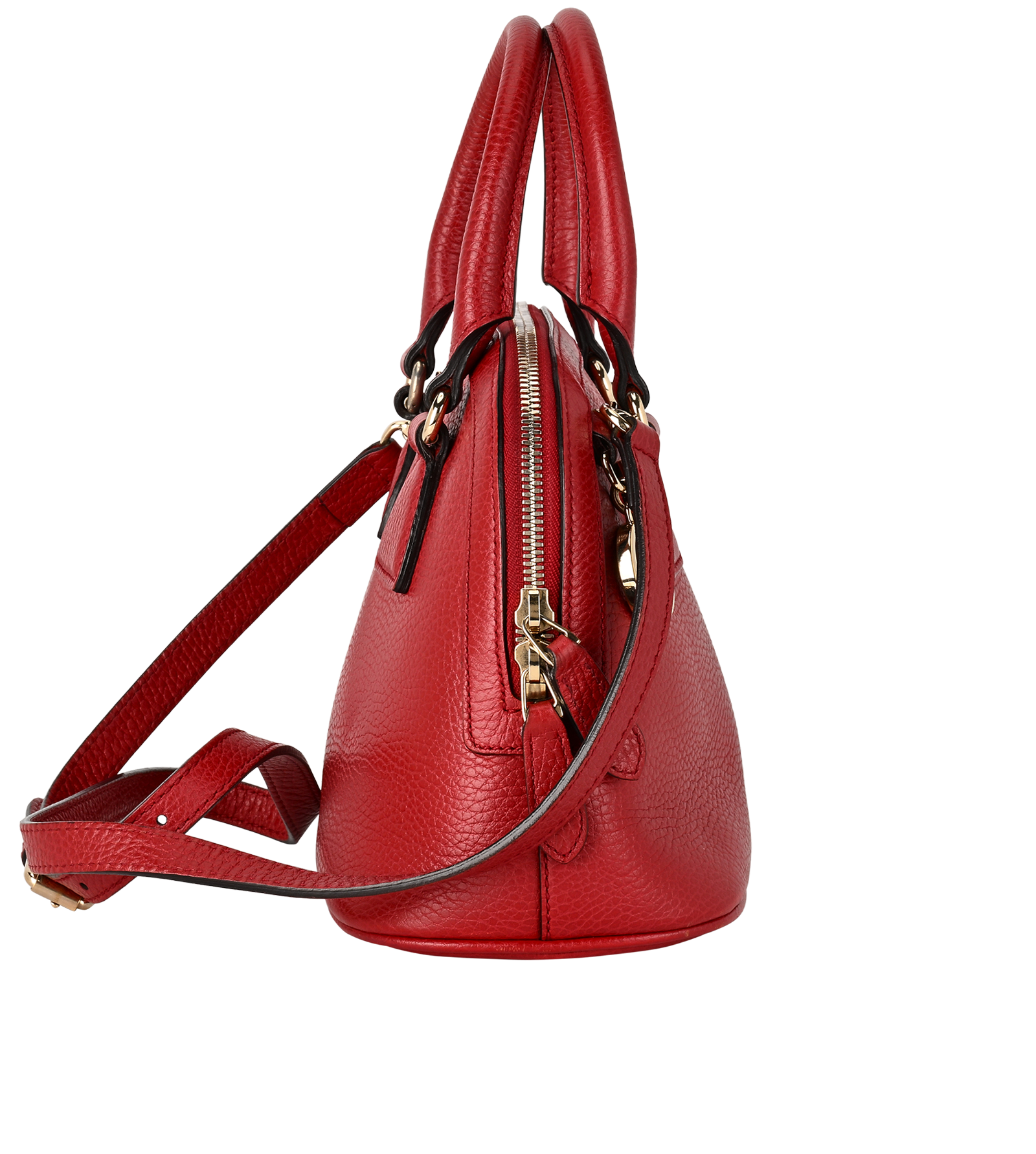 Small Borse Dome Crossbody, &pound;395, Handbags, Red, Leather, Side view